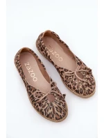 Ploché baleríny z prírodnej leopardej kože Zazoo 10179 brown Ploché baleríny z prírodnej leopardej kože Zazoo 10179 brown
