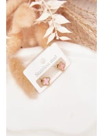 Náušnice z nerezové oceli zlatavě růžové