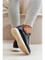 Damskie Sneakersy Buty Sportowe Z Eko Skóry Big Star OO274024 Hi-Poly System Czarne