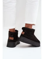 Śniegowce Damskie Na Platformie Czarne Celyra