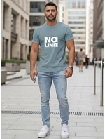 Pánske bavlnené tričko s potlačou No limit petrol FashionStreet NX0129R Pánske bavlnené tričko s potlačou No limit petrol FashionStreet NX0129R