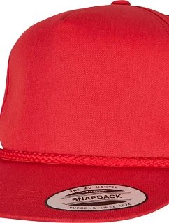 Flexfit 6002 5-panelová čiapka s kšiltom „Poplin Golf“ 55.6002 červená