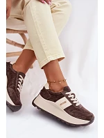 Dámské tenisky na platformě z přírodní semiše čokoládové Rosinae