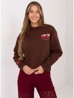 Mikina D10608BC02568J tmavohnedá