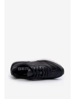 Sneakersy Męskie Skórzane BIG STAR NN174287 Czarne