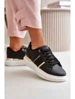 Módne dámske tenisky z eko kože na platforme Black Nevisase