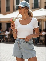 Dámska džínsová sukňa-šortky GOOD VIBE modrá FashionStreet SY0464