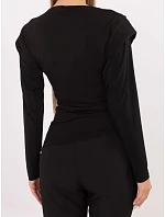 Elegantná vankúšová blúzka čierna (21898) Elegantná vankúšová blúzka čierna (21898)