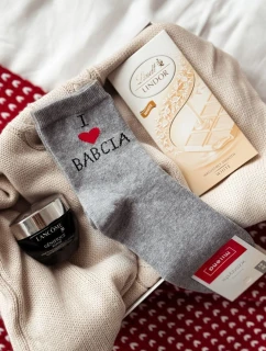 Dámske ponožky I Love Babcia Grey