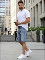 Pánske džínsové šortky modré SX2582