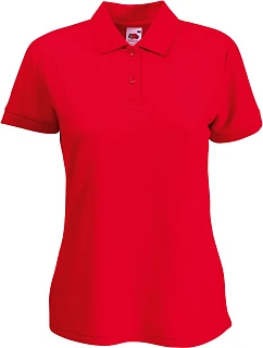 Fruit of the Loom Lady-Fit 65/35 Polo Dámske piqué polo 16.3212 červené