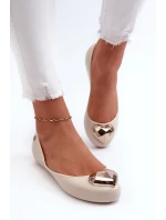 Damskie Pachnące Baleriny Z Sercem ZAXY NN285009 Jasnobeżowe