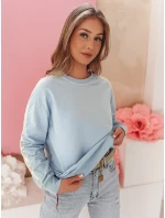 Dámska jednofarebná mikina LUMIVIA modrá FashionStreet BY1370 Dámska jednofarebná mikina LUMIVIA modrá FashionStreet BY1370