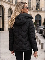 Dámska prešívaná bunda s kapucňou, čierna, FashionStreet TY5943 Dámska prešívaná bunda s kapucňou, čierna, FashionStreet TY5943