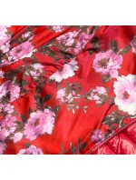 Červená obojstranná dámska kvetovaná bunda (PC-6105-16) Červená obojstranná dámska kvetovaná bunda (PC-6105-16)