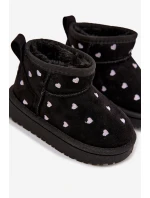 Dětské sněhule srdíčka Černé Gracina