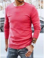 Pánsky klasický fuchsiový sveter FashionStreet WX1934 Pánsky klasický fuchsiový sveter FashionStreet WX1934