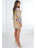 Vzdušné šaty s kvetinovým motívom žltej