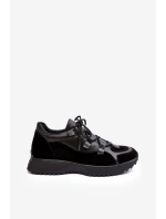 Dámska kožená športová obuv M01/2 Zazoo black Dámska kožená športová obuv M01/2 Zazoo black