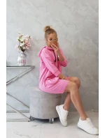 Šaty s kapucňou vo svetlo ružovej farbe