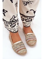 Elegantné kožené espadrilky s úpletom Multicolor Zazoo 10178 Elegantné kožené espadrilky s úpletom Multicolor Zazoo 10178