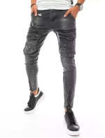 Pánske bojové džínsové nohavice tmavosivé FashionStreet UX3288