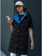 Dámska dlhá prešívaná vesta s kapucňou CHESTER čierna FashionStreet TY4535 Dámska dlhá prešívaná vesta s kapucňou CHESTER čierna FashionStreet TY4535
