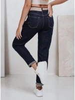 Dámske džínsy mom fit navy blueFashionStreet UY2781