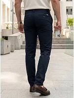 Pánske nohavice chinos navy blue FashionStreet UX4497