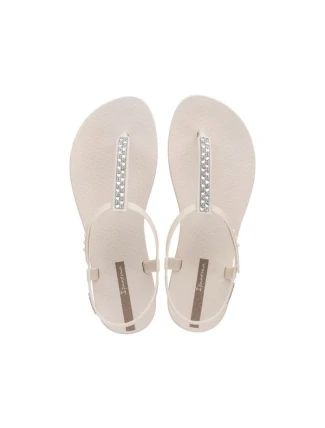 Ipanema Sandal Class women's beige flip flops sandals with cubic zirconia women's