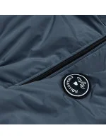 Svetlomodrá dámska oversize bunda typu parka (B8080-72)