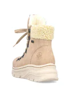 Dámske členkové zateplené topánky W RKR572 Hnedo-béžová - Rieker