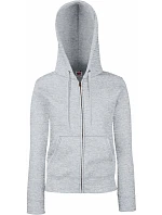 Fruit of the Loom Premium Lady-Fit Hooded Jacket Dámska mikina s kapucňou 16.2118 heather grey Fruit of the Loom Premium Lady-Fit Hooded Jacket Dámska mikina s kapucňou 16.2118 heather grey