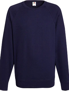 Fruit of the Loom Lightweight Raglan Sweat Pánska raglánová mikina 16.2138 tmavomodrá