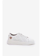 Skórzane Sneakersy Damskie Na Platformie Vinceza 88018 Białe