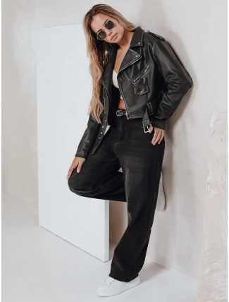 Dámske čierne džínsy balónového strihu FashionStreet UY2741