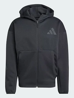 Pánska nová mikina Adidas Z.N.E. Full-Zip Black Hoodie - JE7538