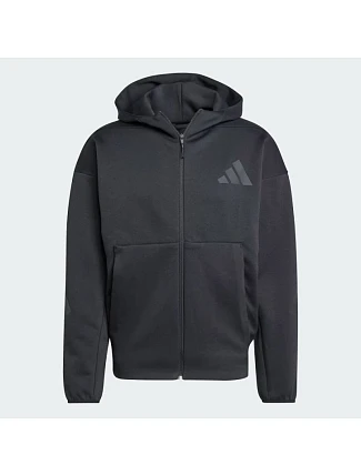 Pánska nová mikina Adidas Z.N.E. Full-Zip Black Hoodie - JE7538