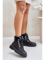 Dámske zateplené členkové tenisky na zips Black Mevanisa