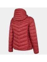 Dámska bunda W H4Z22-KUDP003 61S červená - 4F Dámska bunda W H4Z22-KUDP003 61S červená - 4F