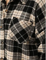 Dámska oversize košeľa s kockovaným vzorom, tmavomodrá, FashionStreet TY6048 Dámska oversize košeľa s kockovaným vzorom, tmavomodrá, FashionStreet TY6048