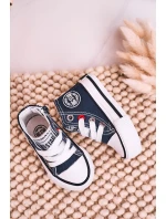 Dziecięce Wysokie Trampki Z Suwakiem BIG STAR HH374189 Granatowe