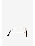 Slnečné okuliare bez rámu, typ „mačacie oko“, UV filter 400, žlté