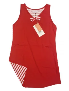 Dámska nočná košeľa LA2149AB červenobiela - Noidinotte