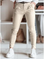 Dámske nohavice chinos s opaskom MODELA cappuccino FashionStreet UY2566