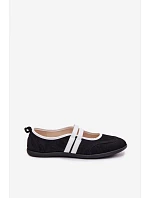 Sportovní baleríny s elastickými pásky Černé Donatella