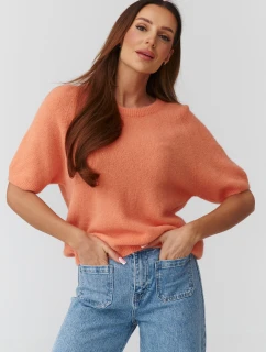Sveter s krátkym rukávom model 224080 Makadamia
