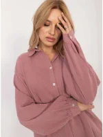 Košeľa D70032M11066D4 tmavoružová