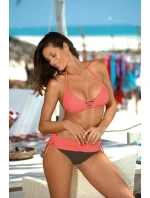 Dámske dvojdielne plavky Athena M-552 (1) Koralová s hnedou - Marko