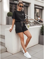 Dámsky letný motýlí set z mäkkej viskózy čierny FashionStreet AY1189